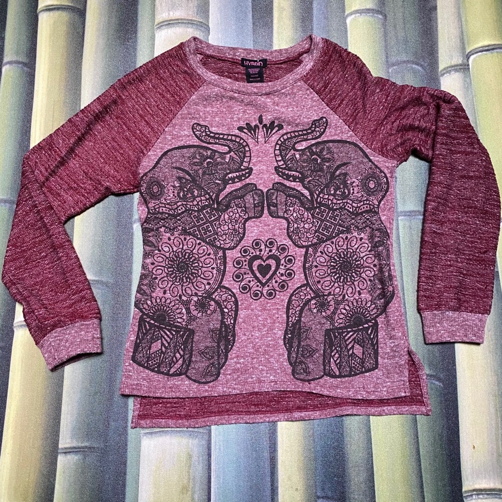 Hybrid-🐘💗Elephant Sweatshirt💗🐘Size Juniors XS